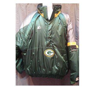 NFL GREEN BAY PACKERS Starter Pullover Puffy Jacket 1990's Style